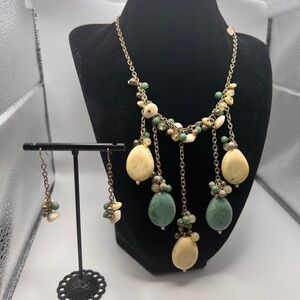 Vintage You & I statement necklace and earrings